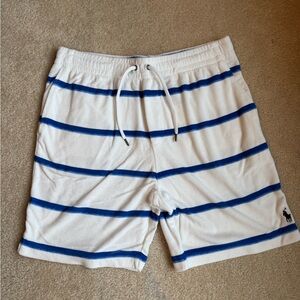 Polo by Ralph Lauren White and Blue Terry Shorts